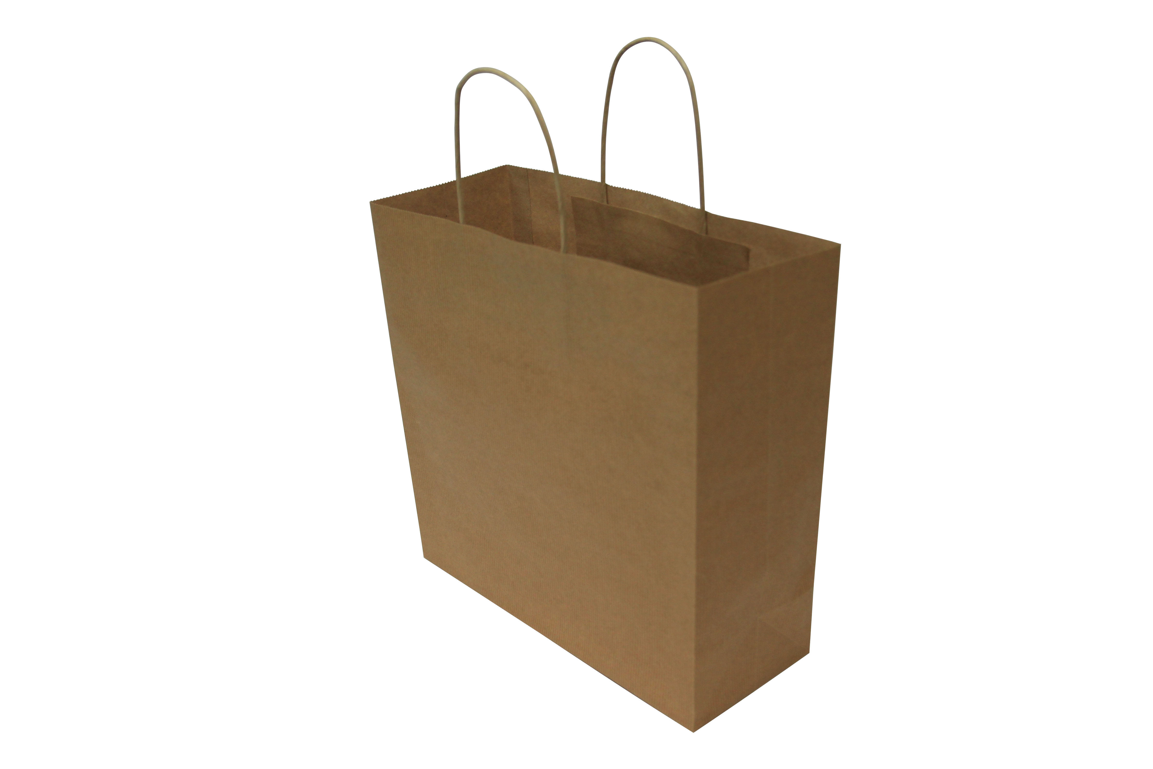 Brown Striped Shopping Bags - Artpack - paper bags, environmentally