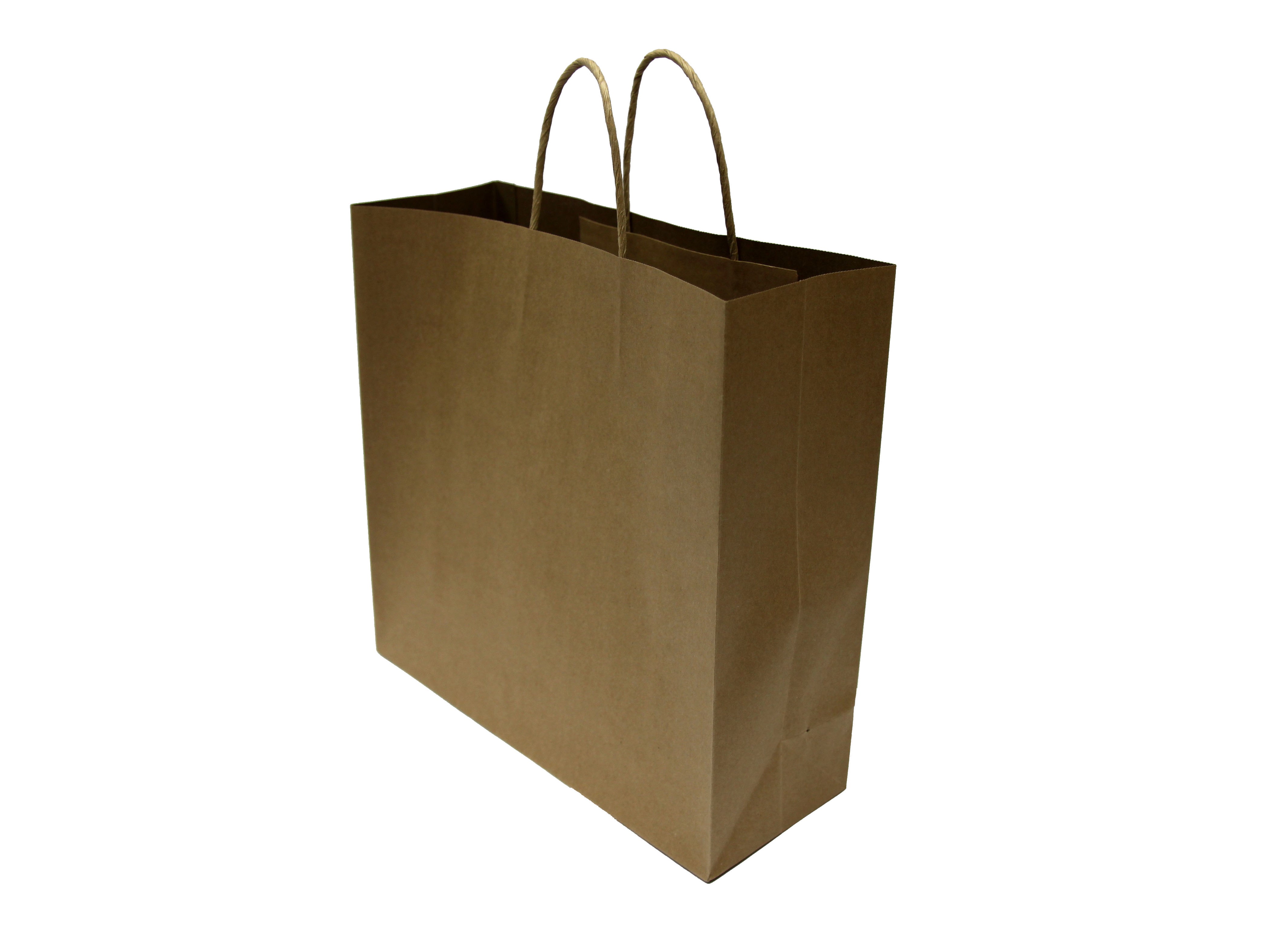 SALE: BROWN TWISTED HANDLE PAPER BAGS (WITH BASE CARD)