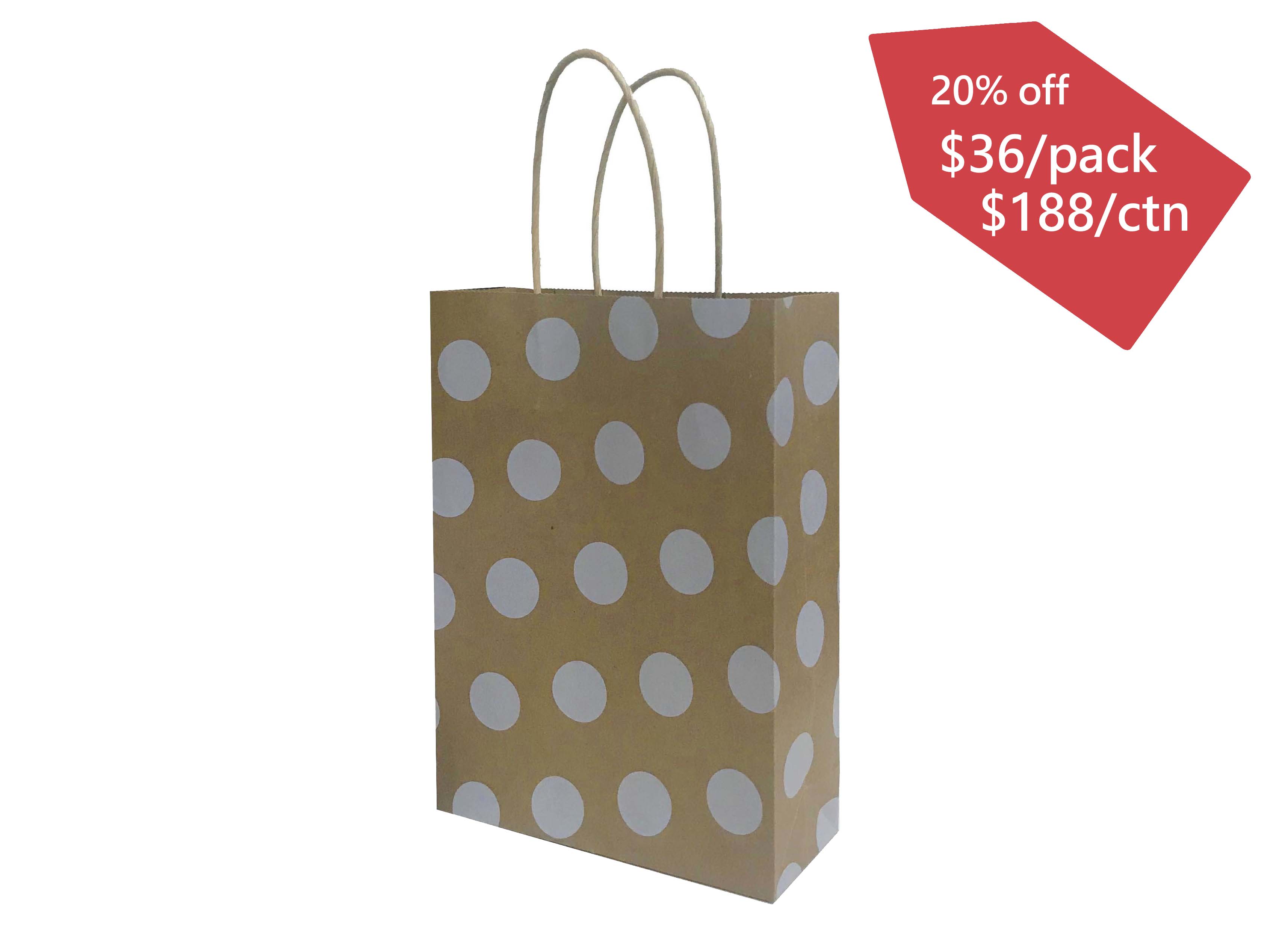 White Dotted Paper Bag